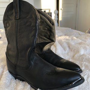 Black Hand Made Leather Cowboy Boots